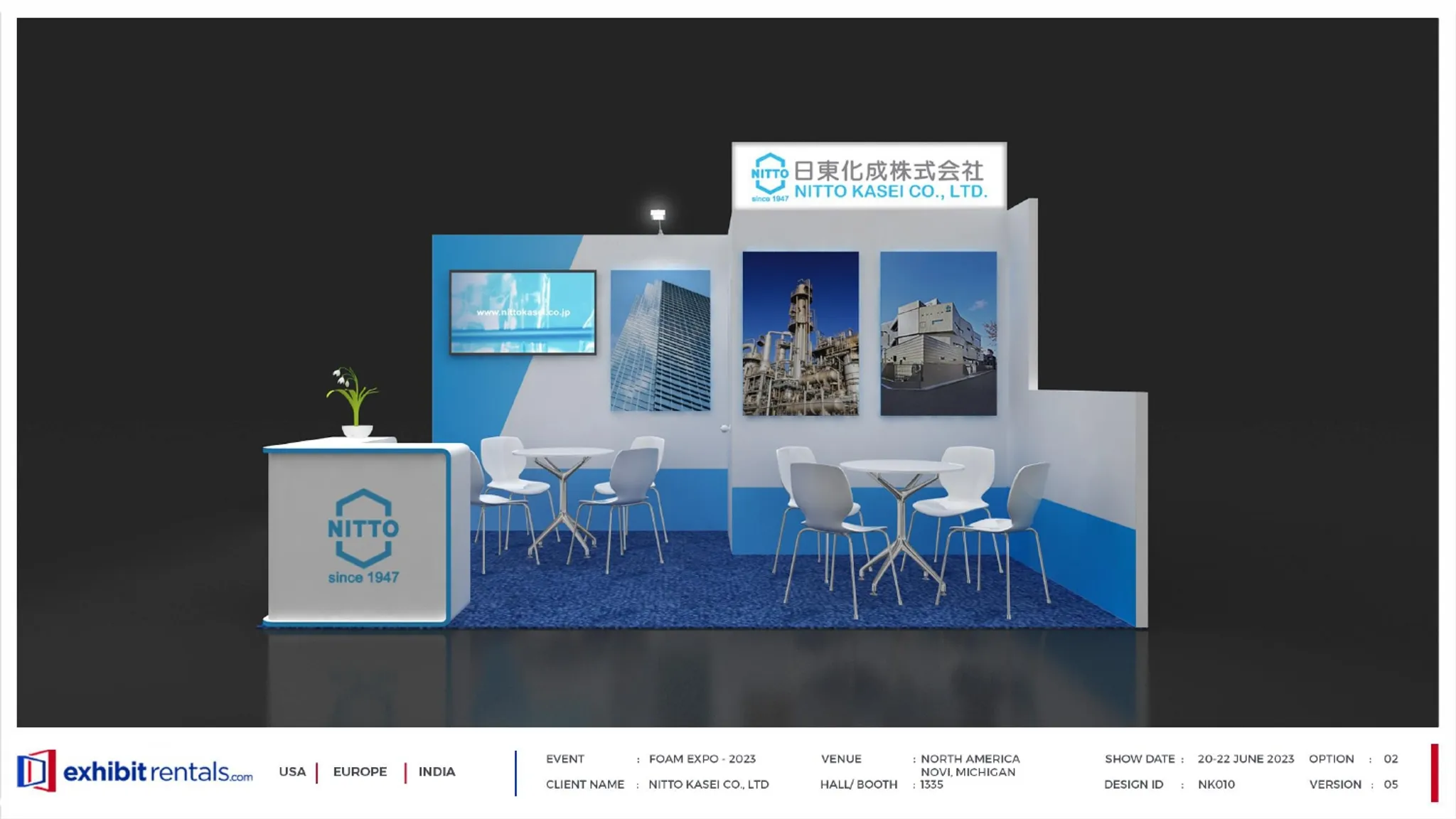 10x15 Péninsule booth design by Exhibit-Rentals